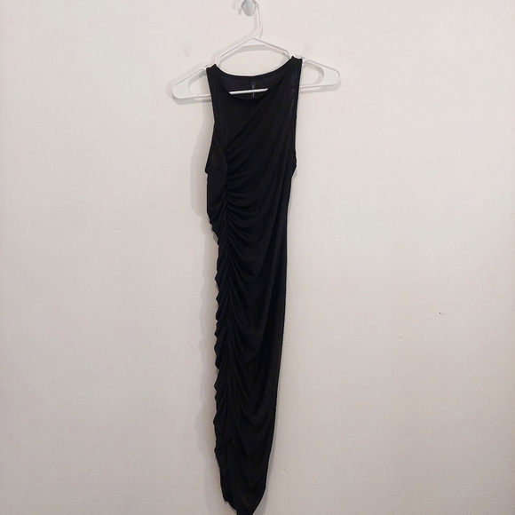 Vijo Couture - Black Ruched Bodycon Dress - Picture 6 of 10